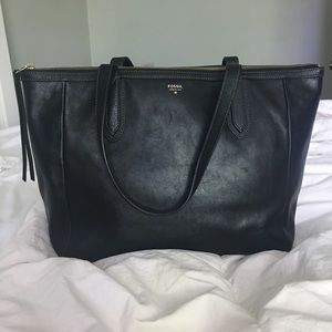 Authentic Fossil Genuine Leather Tote Bag